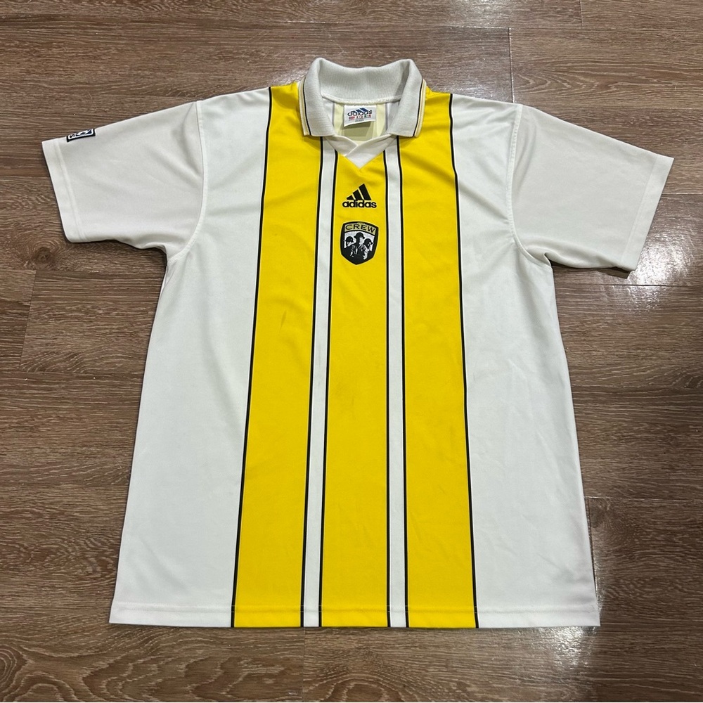 Vintage Columbus Crew Soccer Jersey Adidas MLS Large Home 1999 Ohio Kit